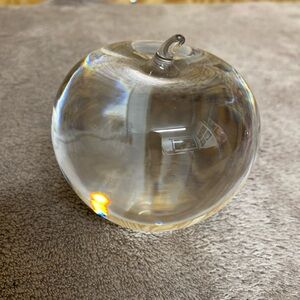 Tiffany & co crystal apple paper weight